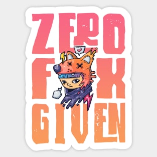 Zero Fox Given Sticker